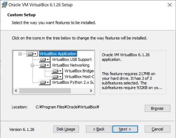 VirtualBoxのインストール 2
